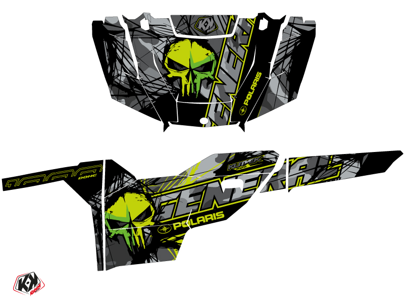 Kit Déco SSV Evil Polaris General 1000 Gris Vert 2016-2021 Kutvek - vue 2