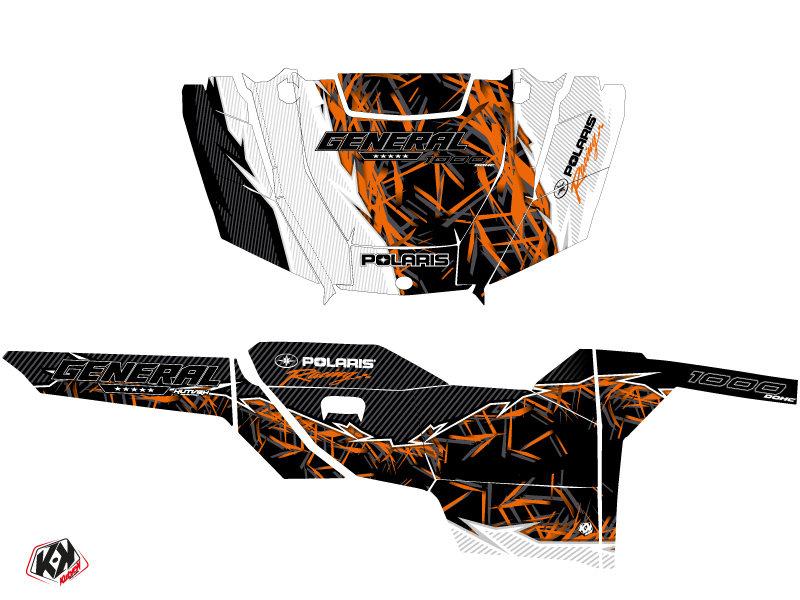 Kit Déco SSV Action Polaris GENERAL 1000 Orange (2016-2021) KUTVEK - vue 2