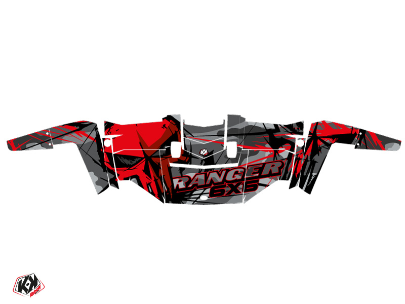Kit décoration SSV Evil Polaris Ranger 6x6 gris rouge (2014-2016) KUTVEK - vue 2