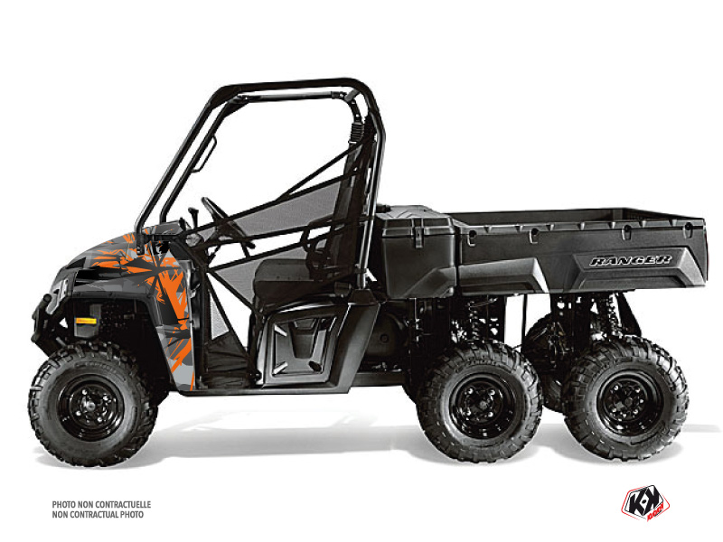 Kit décor SSV Evil Polaris Ranger 6x6 gris orange (2014-2016) KUTVEK