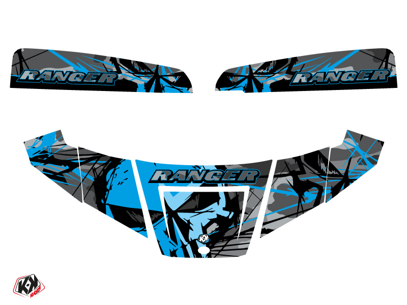 Kit déco SSV Evil Polaris Ranger 570 gris bleu (2015-2021) KUTVEK - vue 2