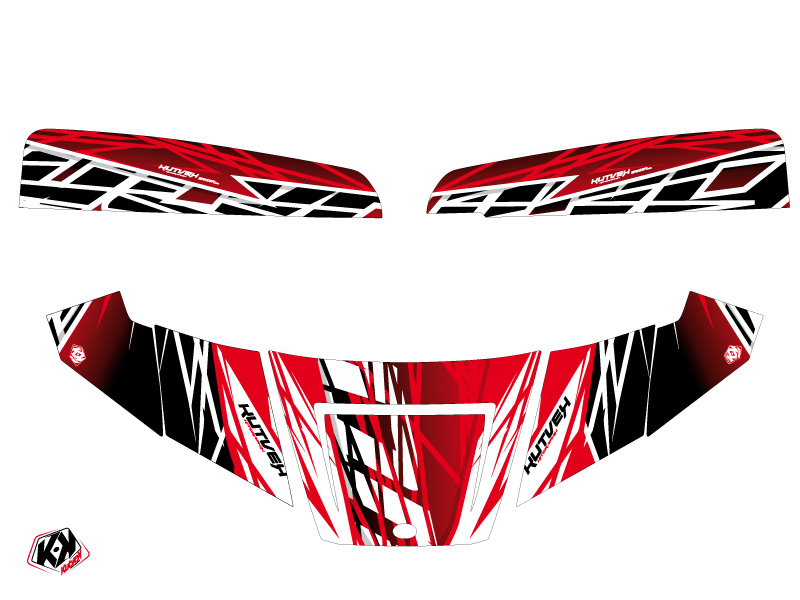 Kit Déco SSV Eraser Kutvek Polaris Ranger 570 Rouge Blanc 2015-2021 - vue 2
