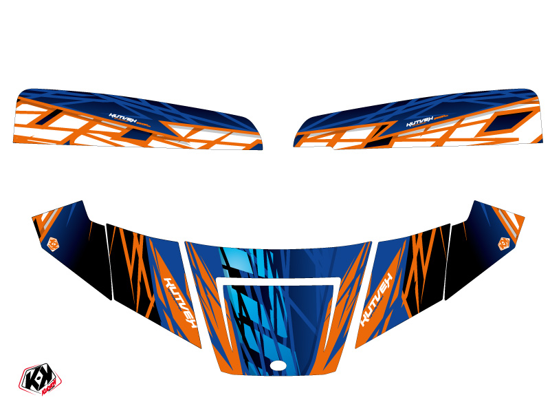 Kit Déco SSV Eraser Polaris Ranger 570 Bleu Orange KUTVEK (2015-2021) - vue 2
