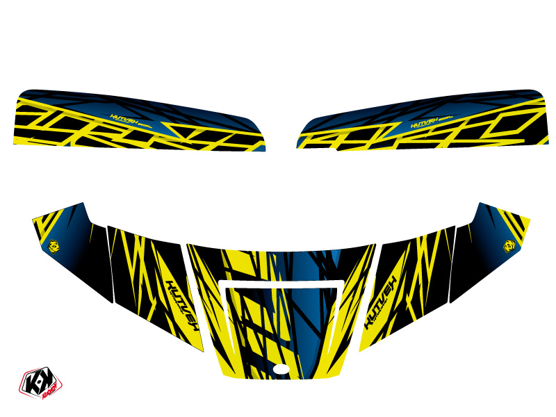 Kit déco SSV Eraser Polaris Ranger 570 Néon bleu (2015-2021) KUTVEK - vue 2