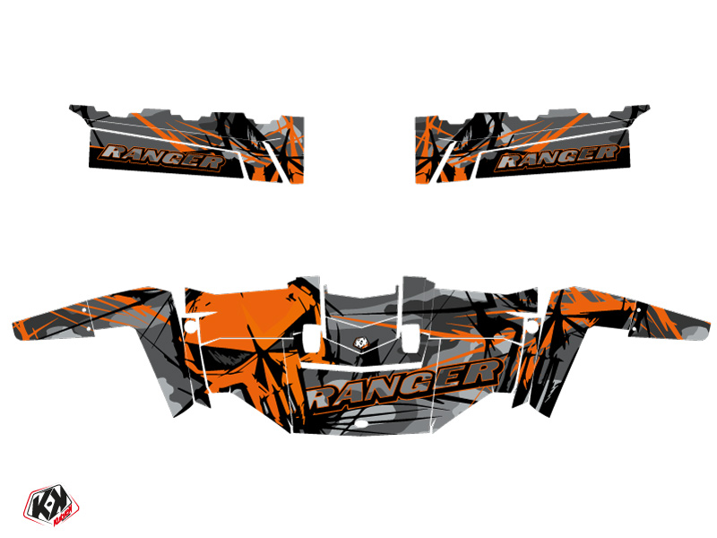 Kit Déco SSV Evil Polaris Ranger 570 FULL Gris Orange 2016-2021 Kutvek - vue 2
