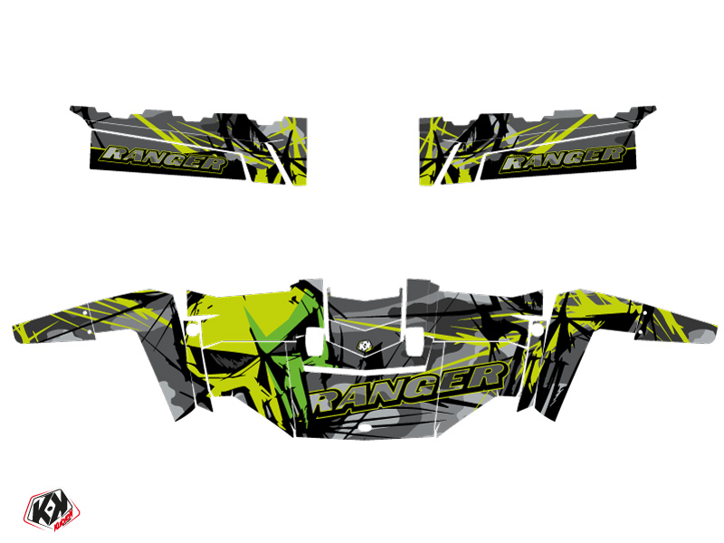 Kit Déco SSV Evil Polaris Ranger 570 FULL Gris Vert (2016-2021) KUTVEK - vue 2