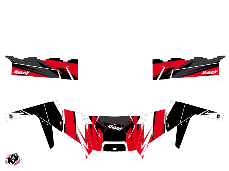 Kit Déco SSV Stage Polaris Ranger 900 XP Noir Rouge (2012-2015) KUTVEK - vue 2