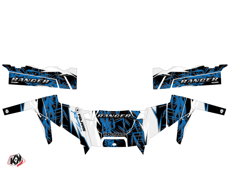 Kit Déco SSV Action Polaris Ranger 900 XP Bleu (2016) KUTVEK - vue 2
