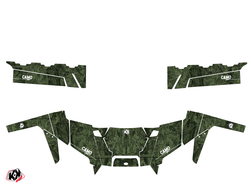 Kit Déco SSV Camo Polaris Ranger 900 XP Vert KUTVEK - vue 2