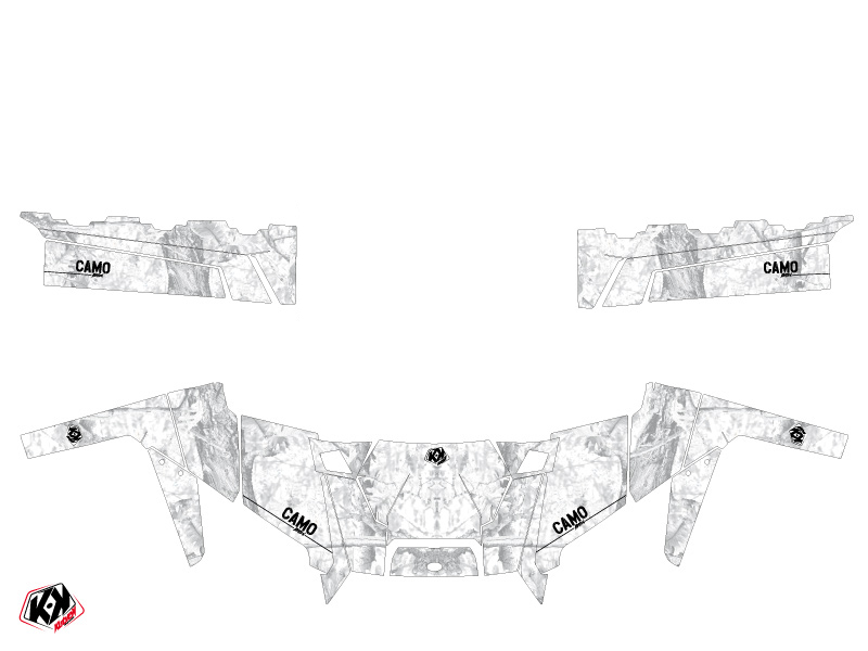 Kit décoration SSV camouflage Polaris Ranger 900 XP blanc 2016 KUTVEK - vue 2