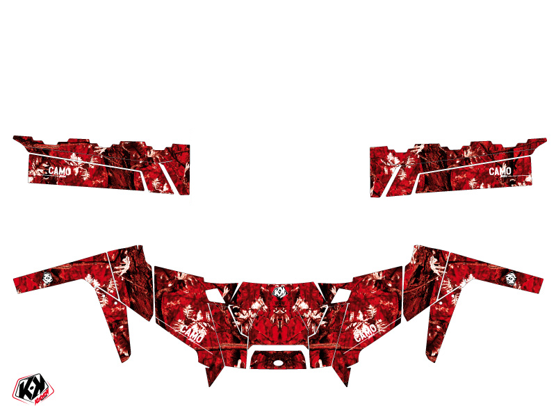 Kit Déco SSV Camo Polaris Ranger 900 XP Rouge KUTVEK - vue 2