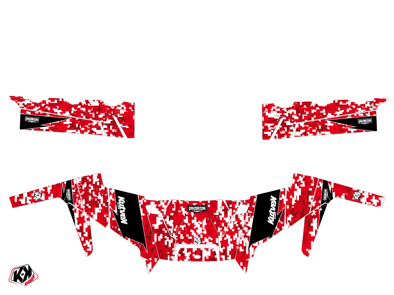 Kit Déco SSV Predator Polaris Ranger 900 XP Rouge KUTVEK - vue 2