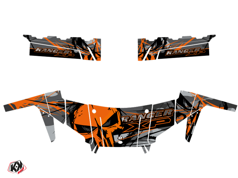 Kit Déco SSV Evil Polaris Ranger 900 XP Gris Orange (2017-2019) KUTVEK - vue 2
