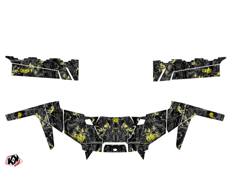 Kit Déco SSV Camo Polaris Ranger 900 XP Noir Jaune (2017-2019) KUTVEK - vue 2