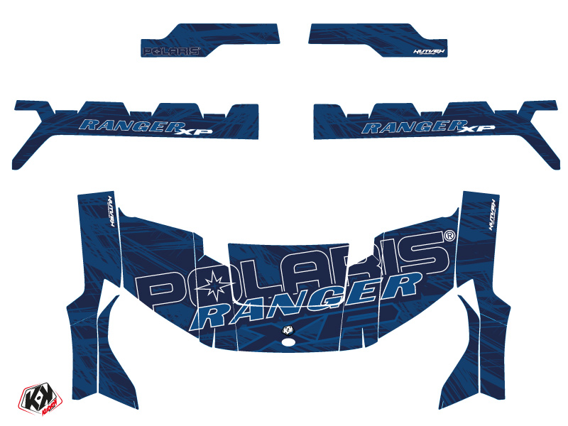Kit déco SSV Squad Polaris Ranger 1000 XP bleu KUTVEK (2018-2023) - vue 2