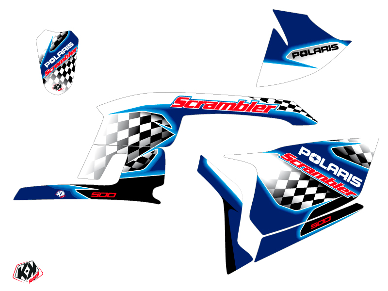Kit Déco Quad KUTVEK Last Edition Polaris Scrambler 500 Bleu (1997-2009) - vue 2