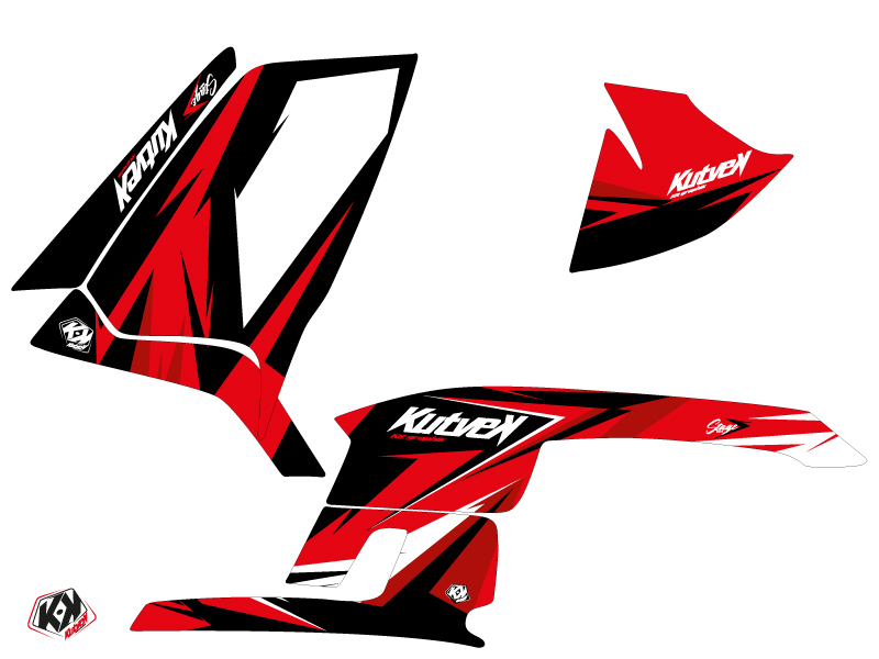 Kit Déco Quad Stage Polaris Scrambler 500 Rouge (1997-2009) KUTVEK - vue 2