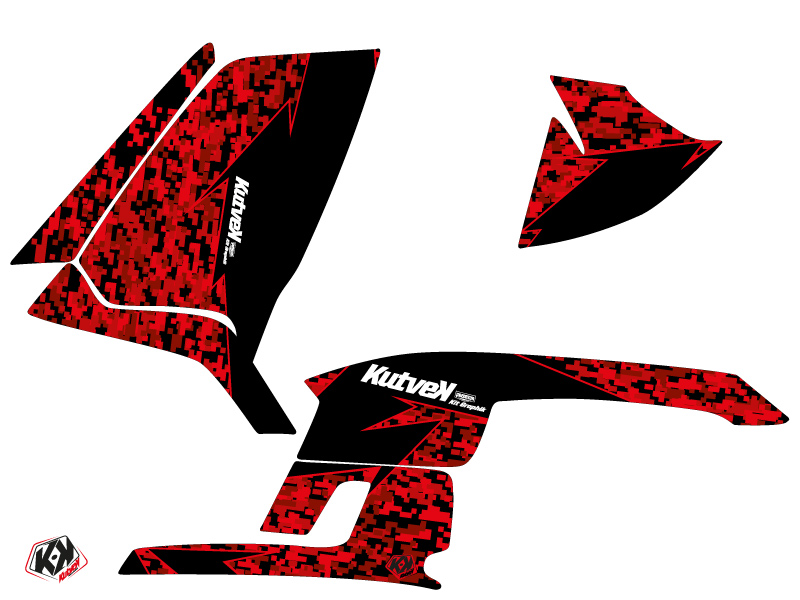 Kit Déco Quad Predator Polaris Scrambler 500 Rouge Noir (2010-2013) - vue 2