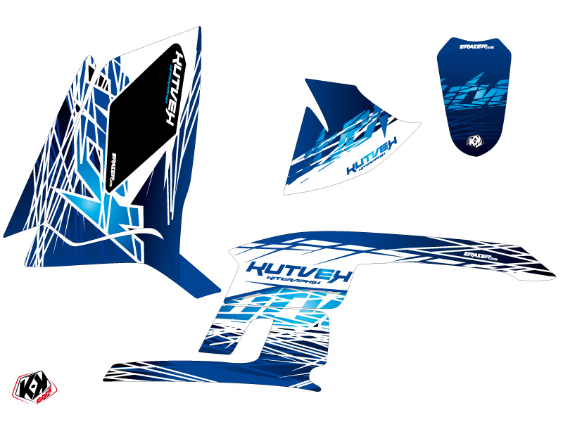 Kit Déco Quad Eraser Polaris Scrambler 500 Bleu KUTVEK (2010-2013) - vue 2