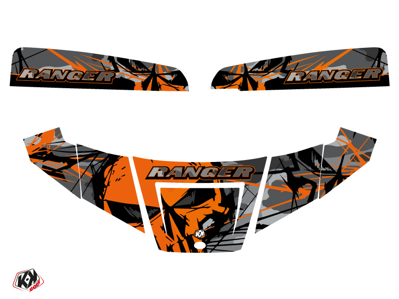 Kit Décoration SSV Evil Polaris Ranger 570 Gris Orange (2022-2023) KUTVEK - vue 2