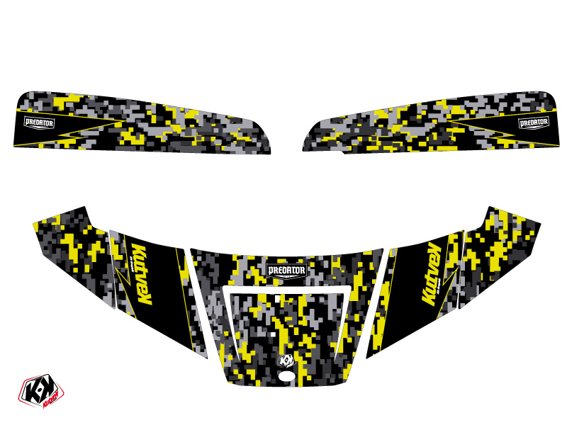 Kit Déco SSV Predator Polaris Ranger 570 Noir Gris Jaune (2022-2023) KUTVEK - vue 2