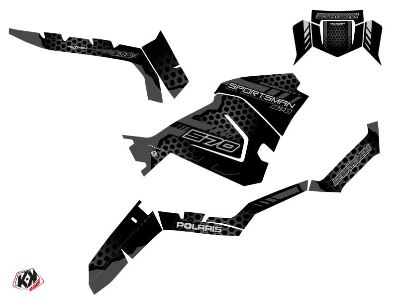 Kit Déco Quad Splinter Polaris 570 Sportsman Noir (2014-2017) KUTVEK - vue 2