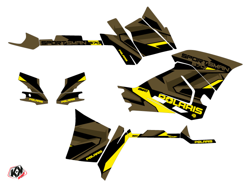 Kit Déco Quad Hidden Polaris 570 Sportsman Forest Vert Jaune (2014-2017) - vue 2