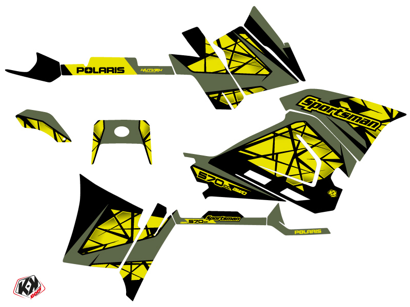 Kit Déco Quad Spin Polaris 570 Sportsman Forest Jaune (2014-2017) KUTVEK - vue 2