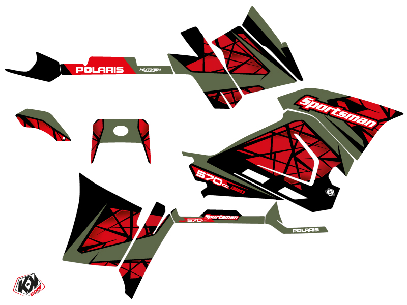 Kit Déco Quad Spin Polaris 570 Sportsman Forest Rouge (2014-2017) - vue 2