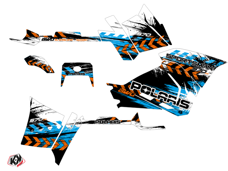Kit Déco Quad Lifter Polaris 570 Sportsman Forest Orange Bleu (2014-2017) KUTVEK - vue 2