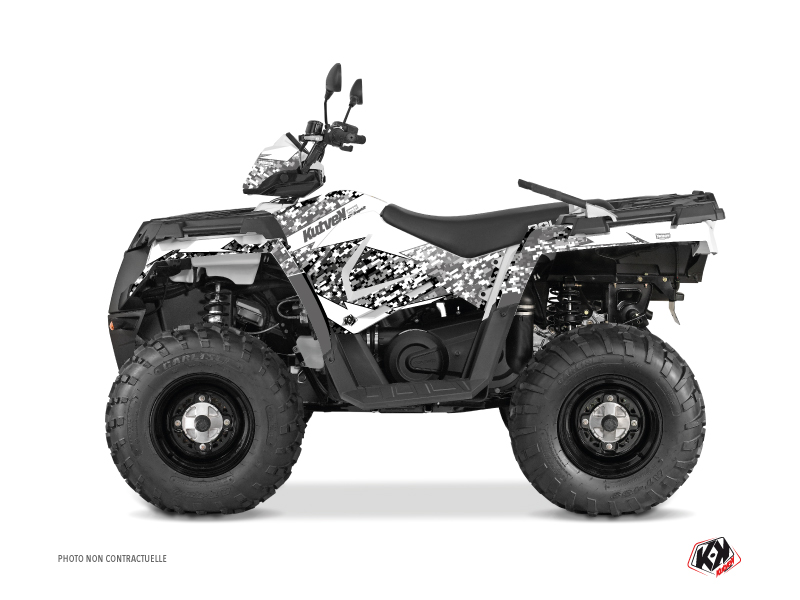 Kit déco quad Predator Polaris 570 Sportsman Forest blanc (2014-2017) KUTVEK
