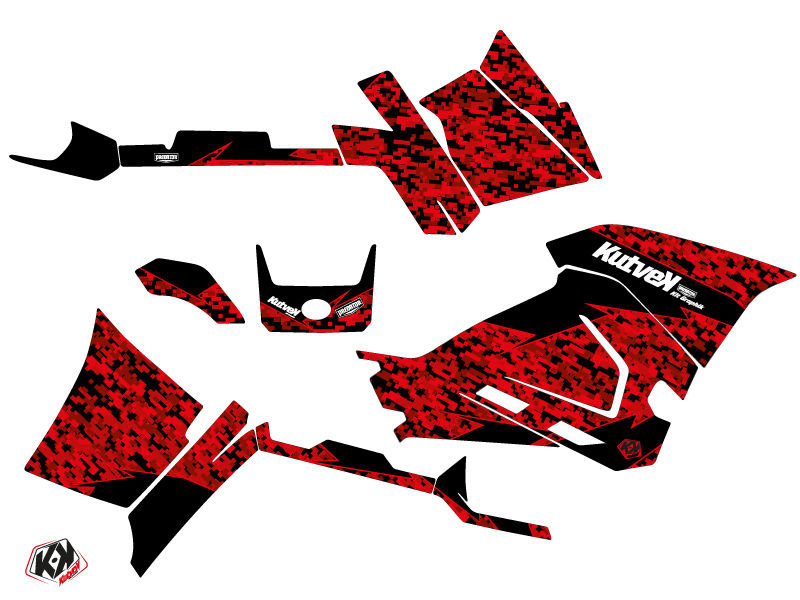 Kit Déco Quad Predator Polaris 570 Sportsman Forest Rouge Noir (2014-2017) - vue 2