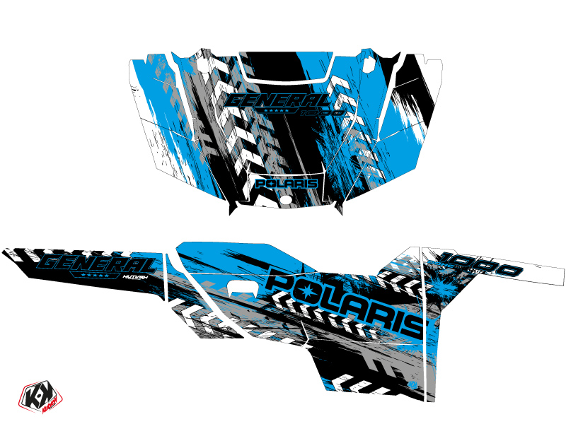 Kit Déco SSV Lifter Polaris GENERAL 1000 Bleu (2022-2023) - vue 2