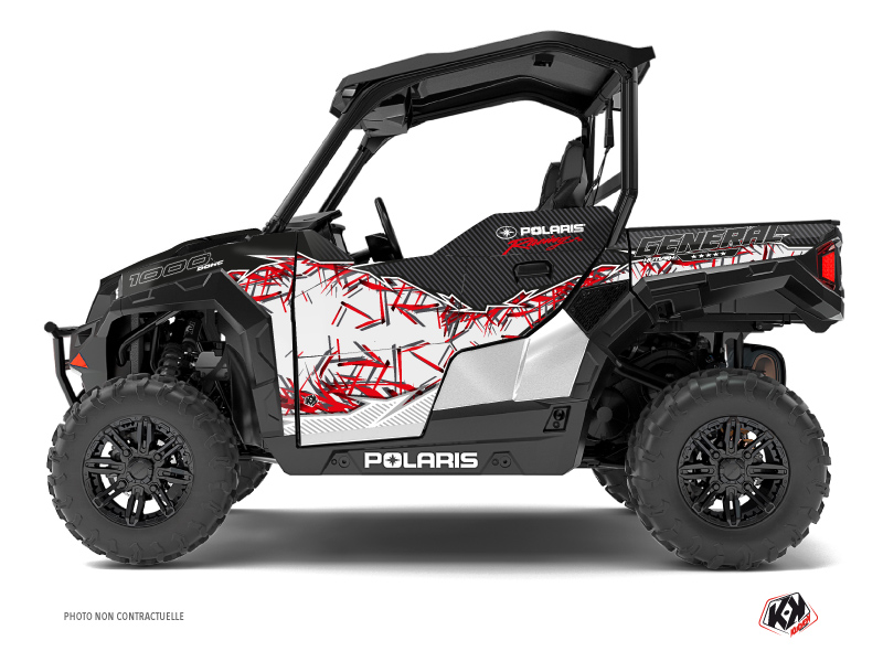 Kit Déco SSV Action Polaris General 1000 Rouge Blanc 2022-2023