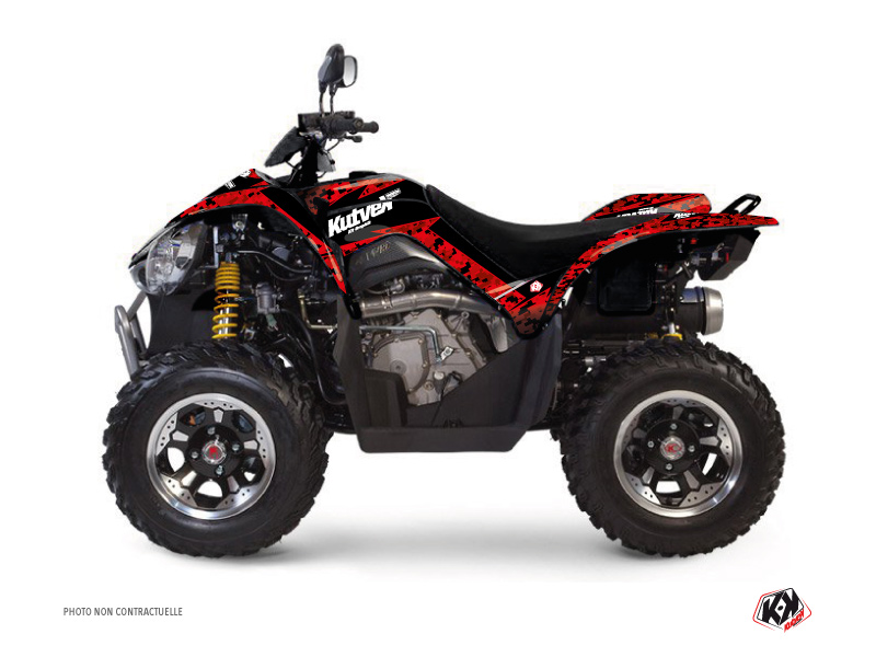 Kit Déco Quad Prédateur Kymco 450 Maxxer Rouge Noir (2010-2023)