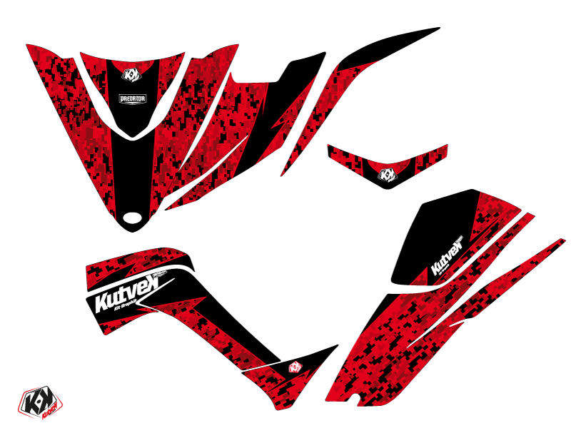 Kit Déco Quad Prédateur Kymco 450 Maxxer Rouge Noir (2010-2023) - vue 2