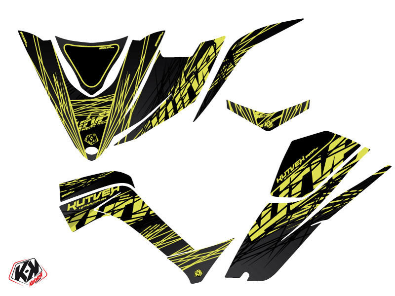 Kit Déco Quad Eraser Kymco 450 Maxxer Néon Gris (2010-2023) - vue 2