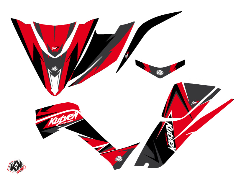 Kit Déco Quad Stage Kymco 450 MAXXER Rouge Noir (2010-2023) KUTVEK - vue 2