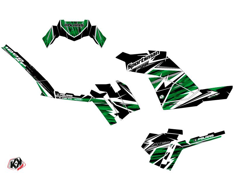 Kit Déco Quad Jungle Polaris 850 Sportsman Forest Noir Vert (2013-2016) KUTVEK - vue 2