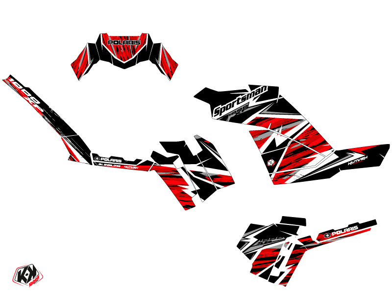 Kit Décoration Quad Jungle Polaris 850 Sportsman Forest Noir Rouge (2017-2020) - vue 2