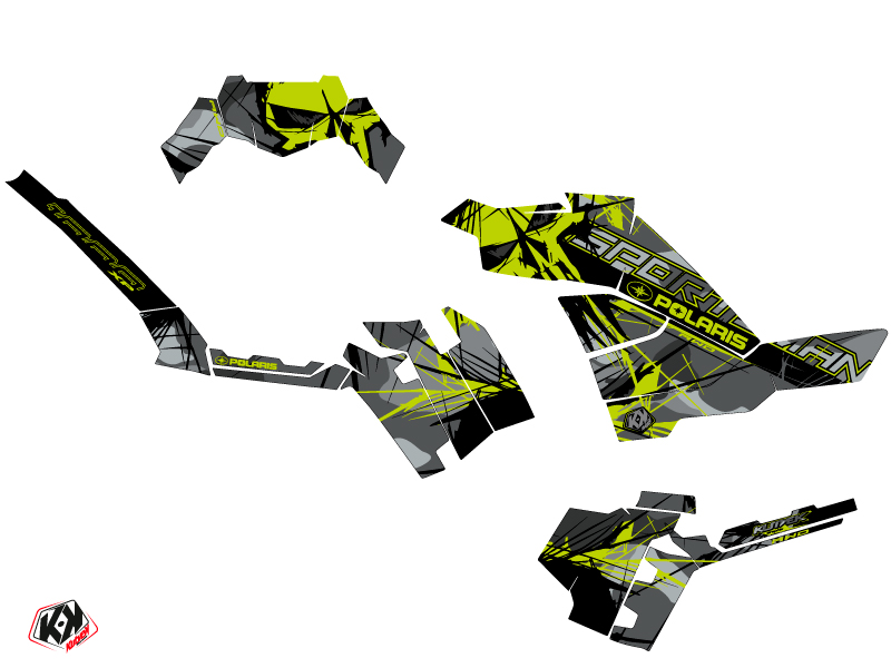 Kit Déco Quad Evil Polaris 850 Sportsman Forest Gris Vert (2021-2023) - vue 2