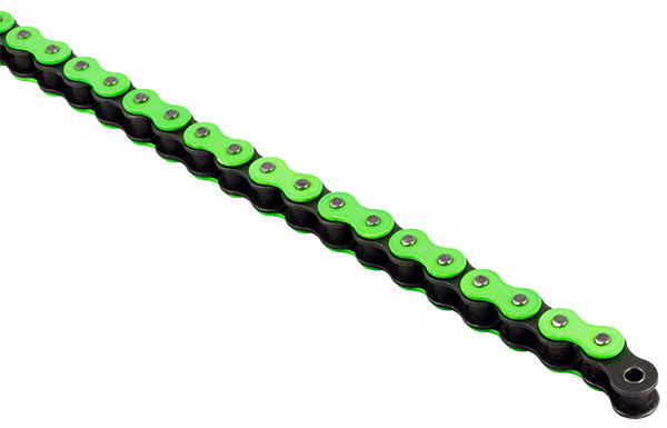 Chaîne 420 - 136 maillons Hyper Renforcée Sans Joints Toriques Vert Axring - vue 2