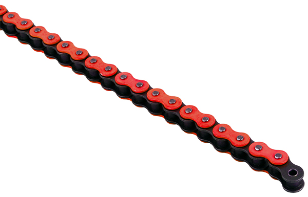 Chaîne Axring 420 - 136 maillons - Hyper Renforcée Sans Joints Toriques - Rouge - vue 2