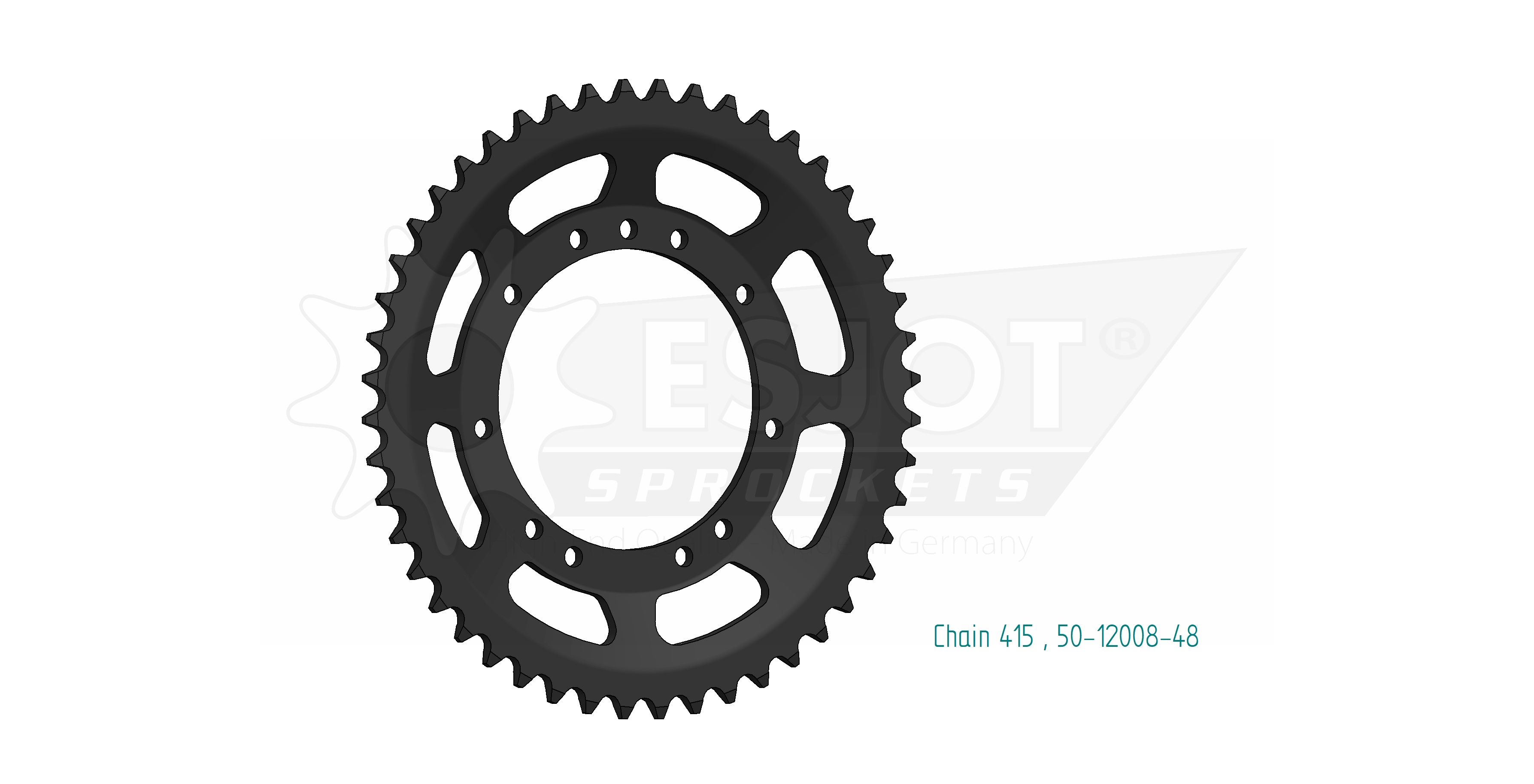 Couronne acier TT KTM 415 48 dents Esjot - vue 2