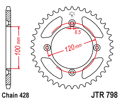 Couronne Acier TT Beta 428 54 Dents Esjot JTR798 - vue 2