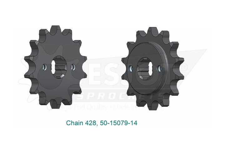 Pignon Esjot 428 - 14 dents - vue 2