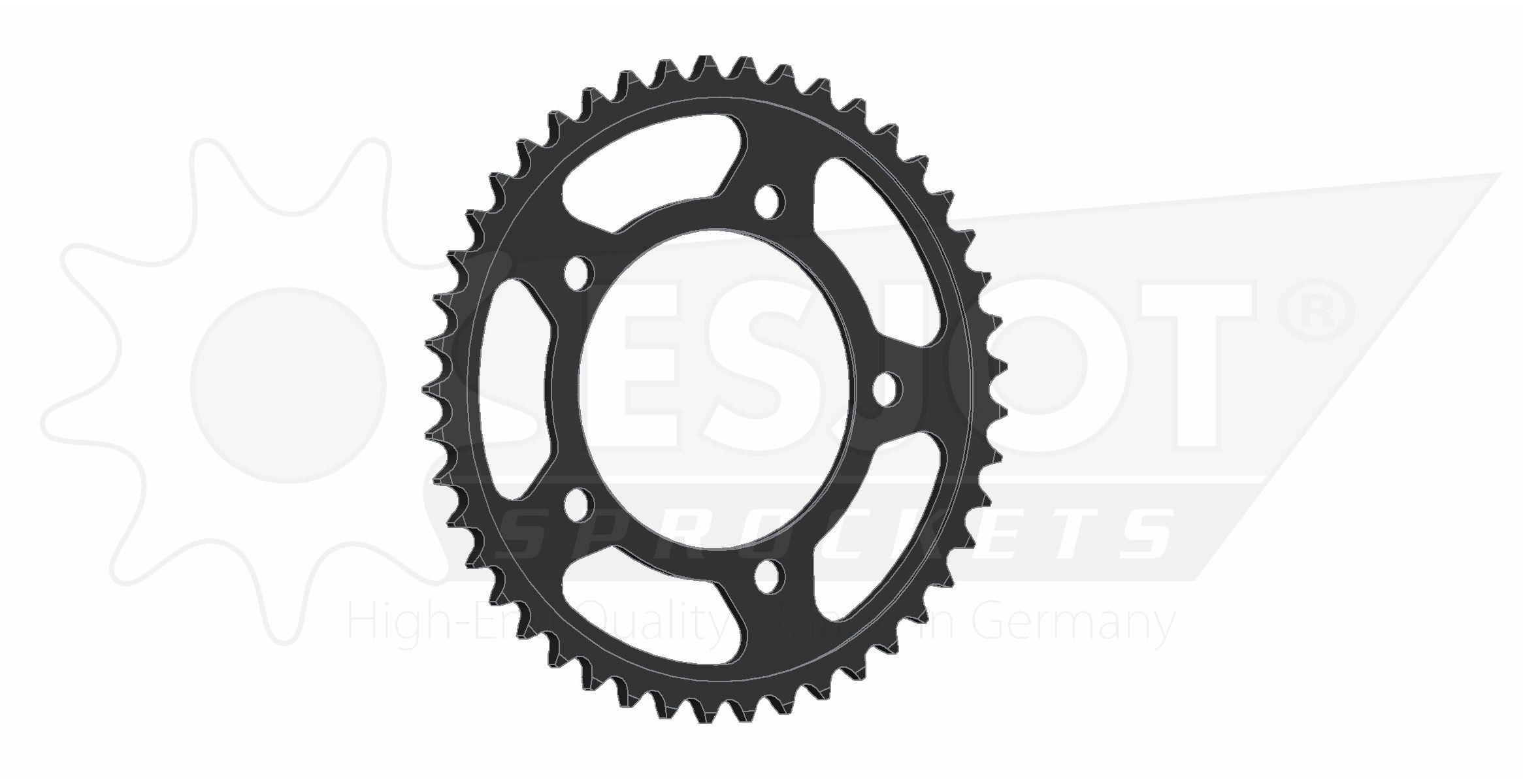 Couronne acier Esjot 525 - 45 dents similaire JTR1304 - vue 2
