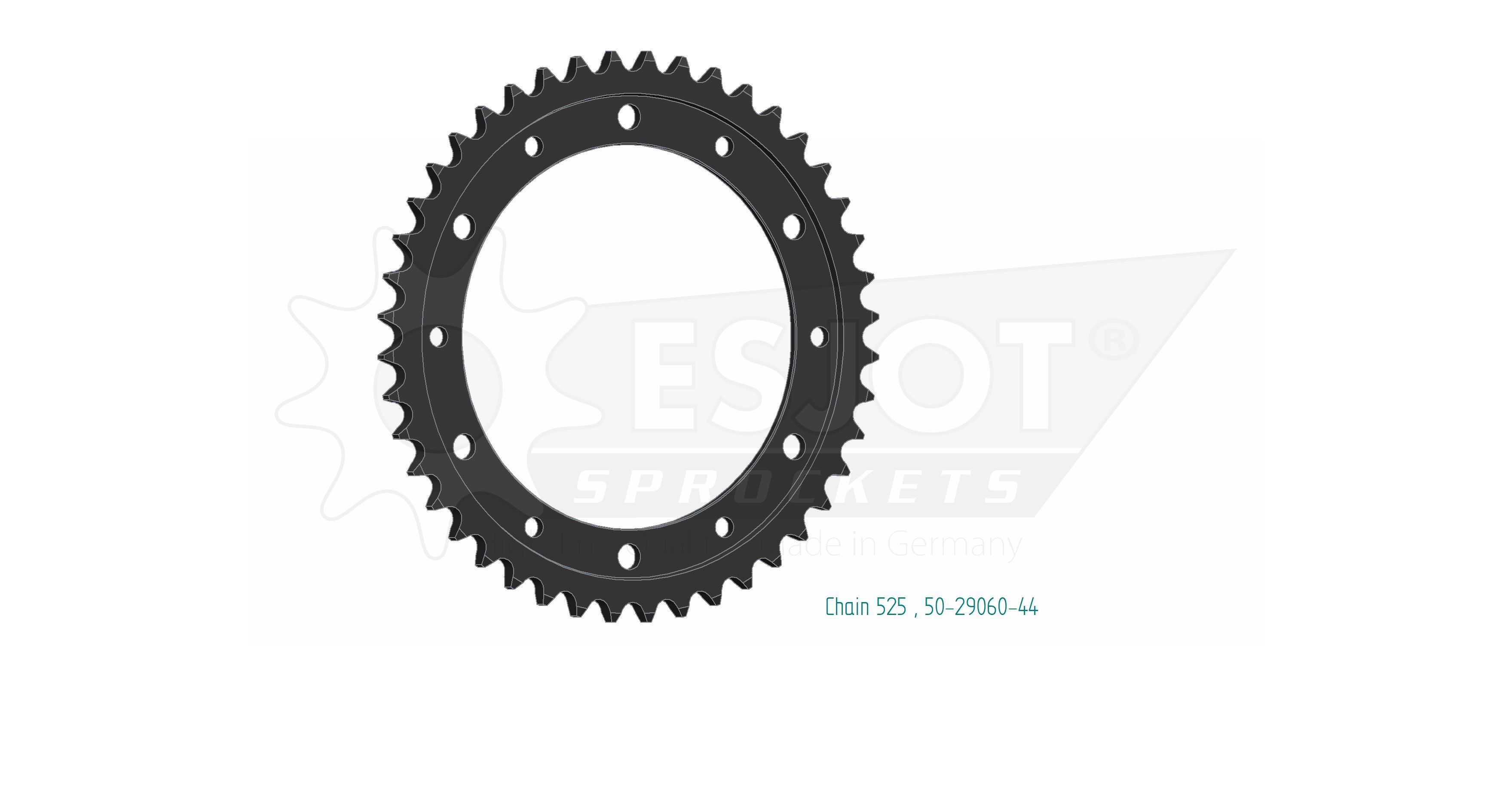 Couronne Esjot 525 44 dents - vue 2