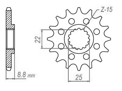Pignon TT Lightweight Esjot 520 - 13 Dents - Similaire JTF1901