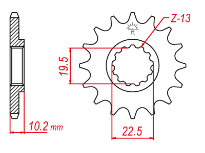 Pignon TT Lightweight Esjot 520 - 15 Dents - Similaire JTF432 - vue 2